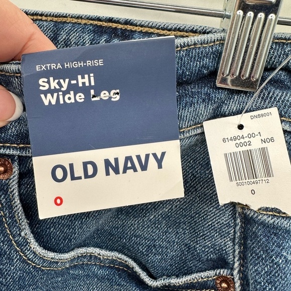 Old Navy Sky-Hi Wide Leg woman’s boho cottagecore Jeans NWT 0 - Picture 4 of 12